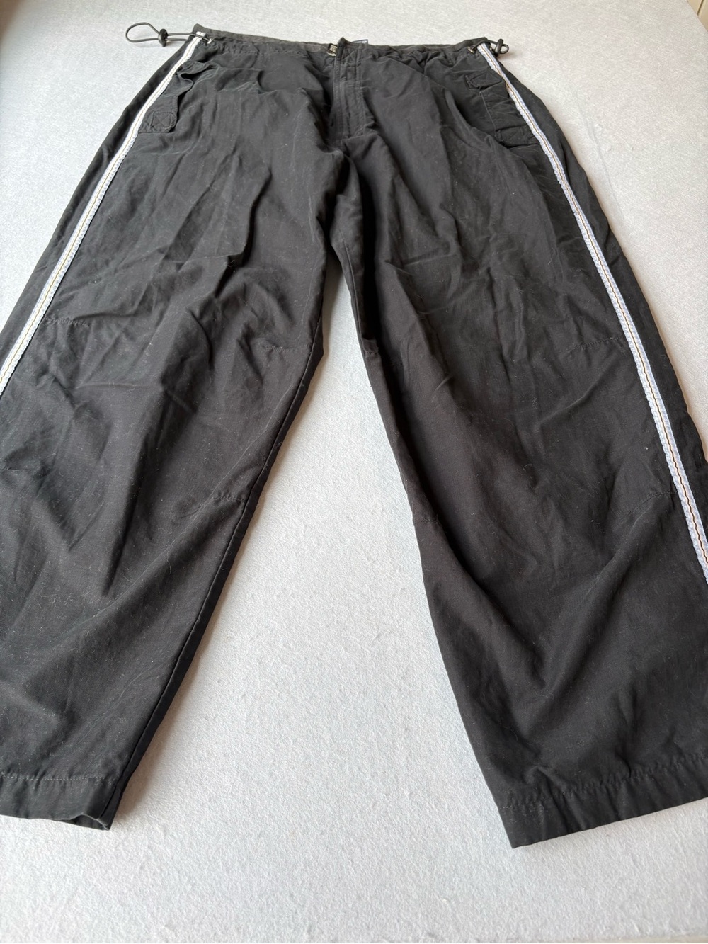 B.U.M. Equipment Vintage Womens 90s Y2K Wide Leg Track Pants with Side Stripe